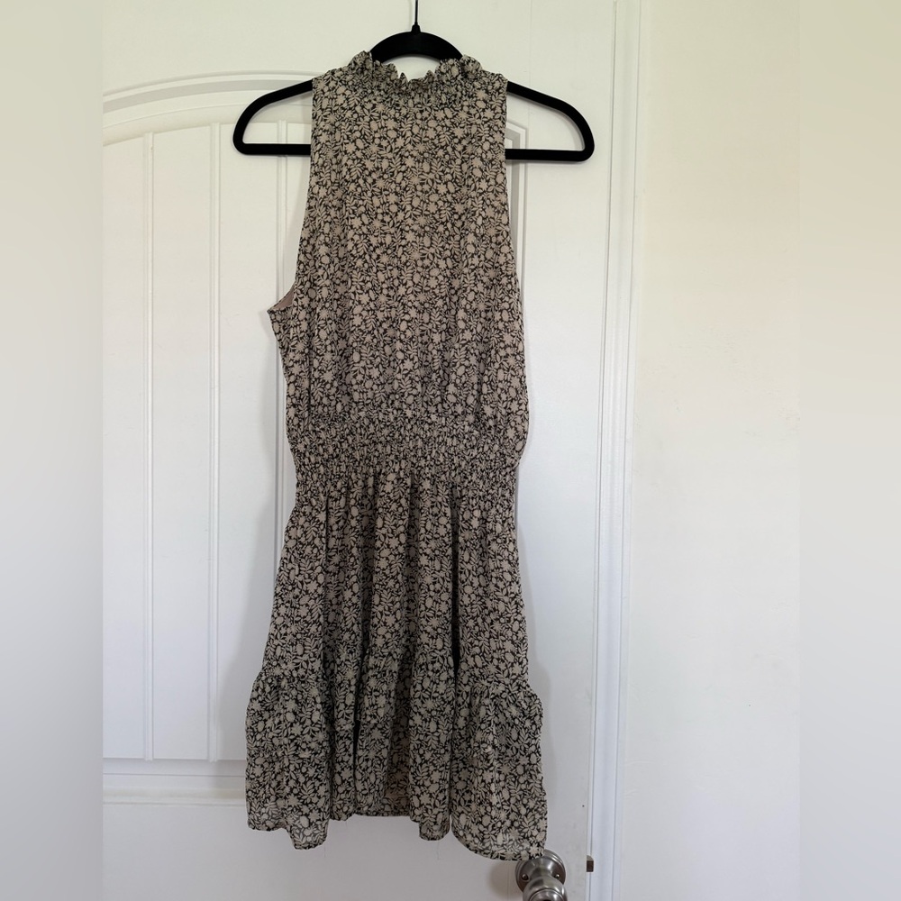 Olivia Grey Floral Sleeveless Dress